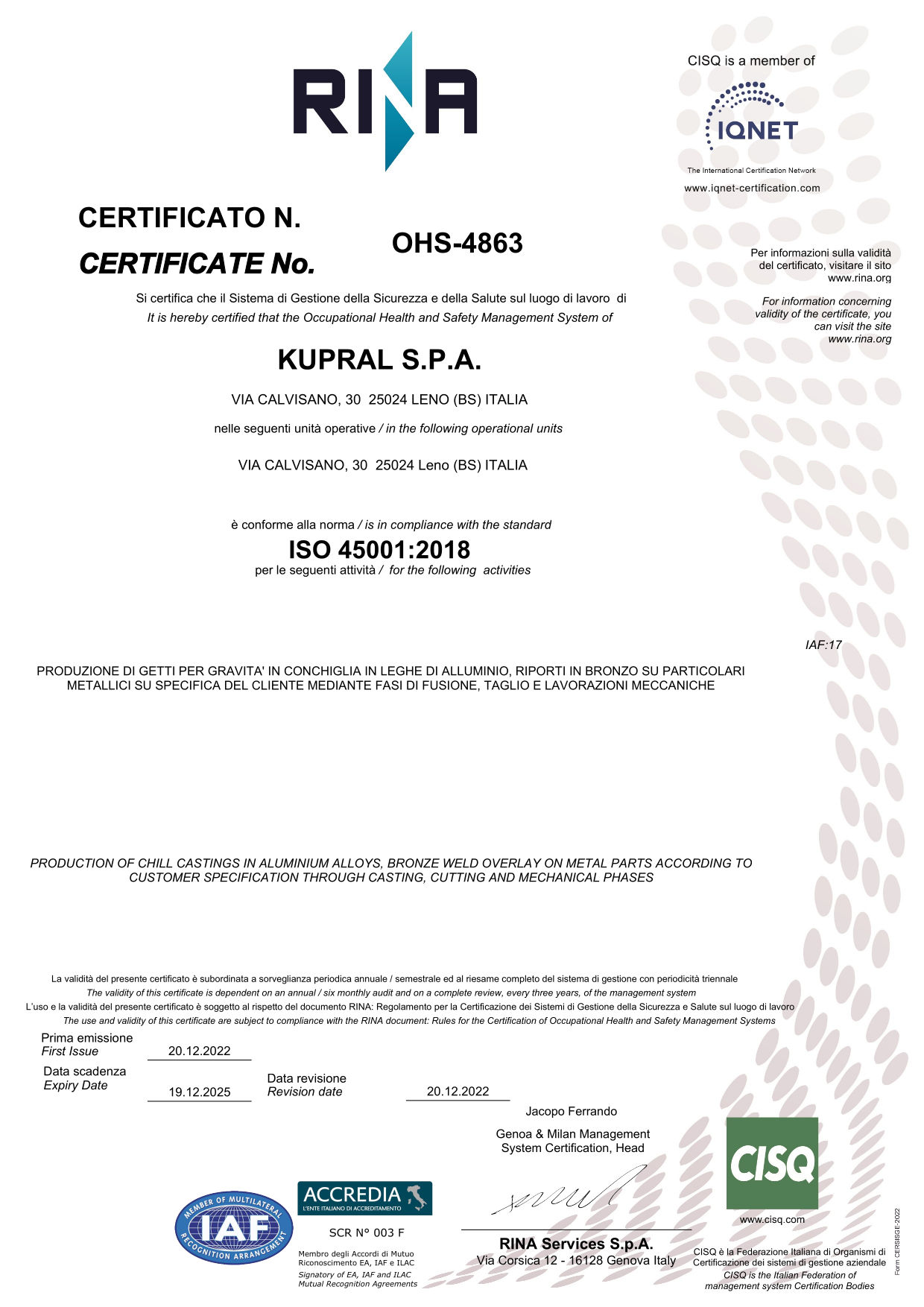 Certificato-ISO